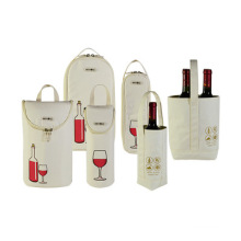 Wholesale High quality eco friendly reusable shopping tote bag canvas cotton  wine bag